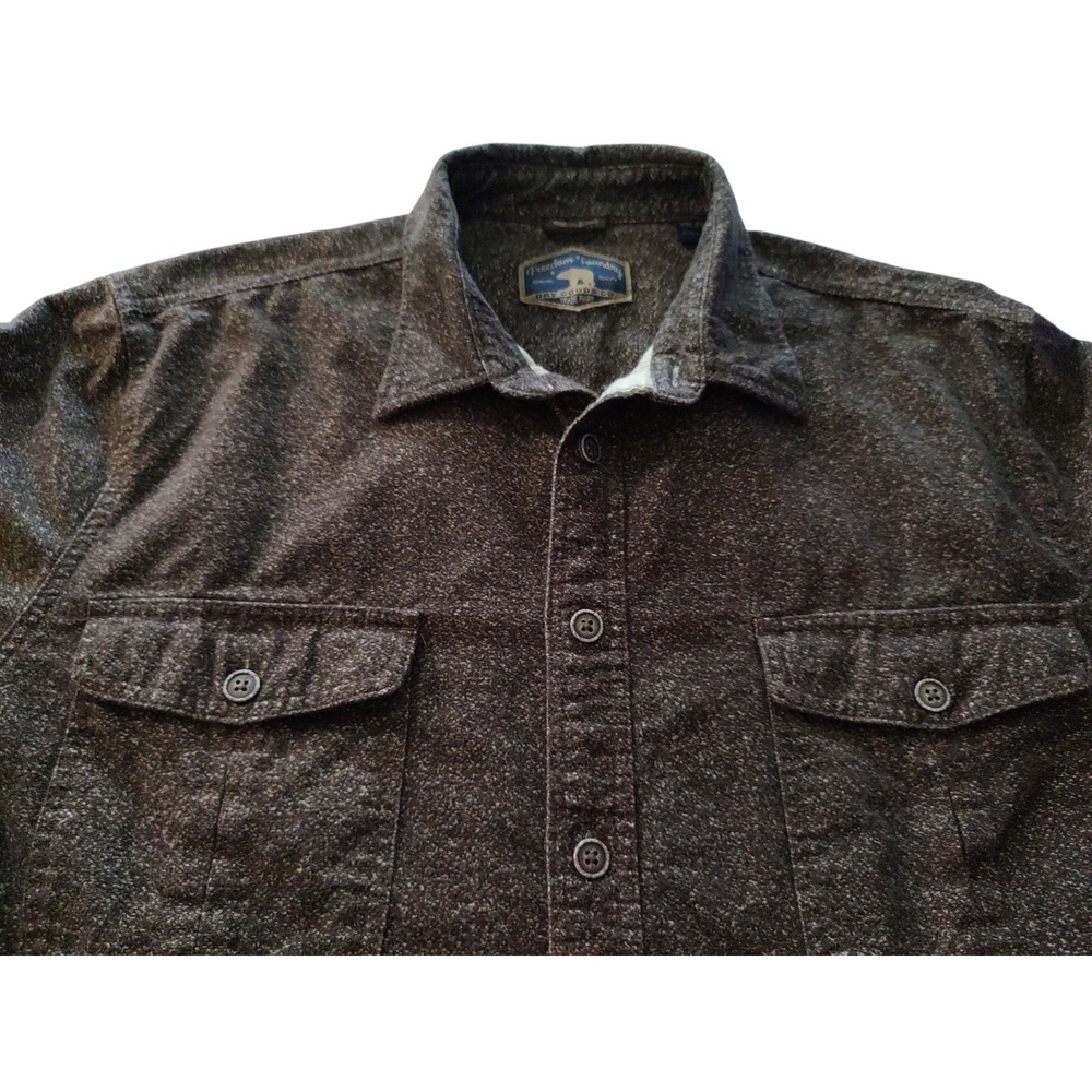 Freedom‎ Foundry Flannel Shirt Brown Heavy Long Sleeve Mens Double Extra Large
